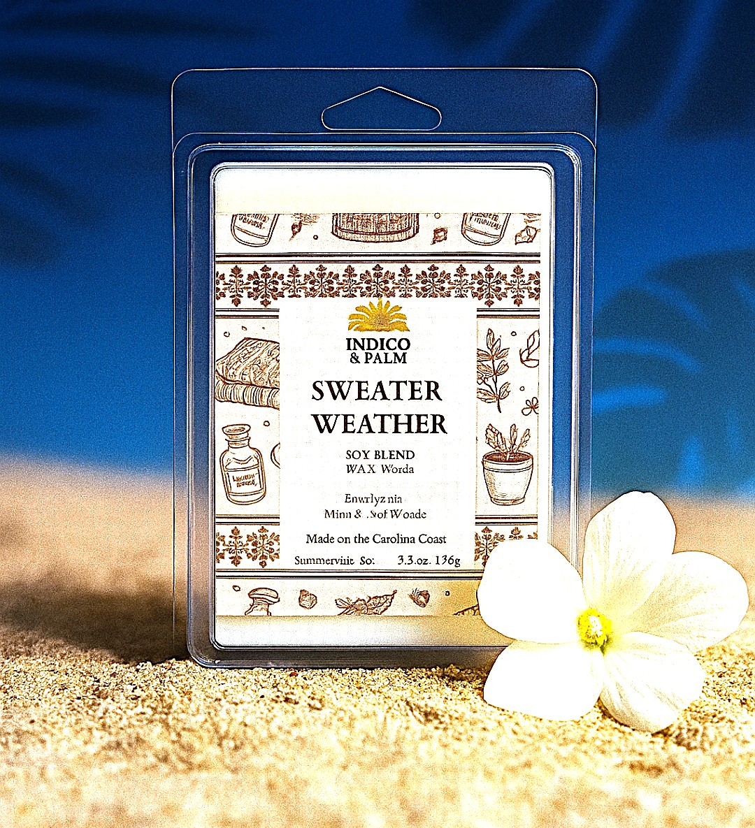 sweater weather wax melt clamshell